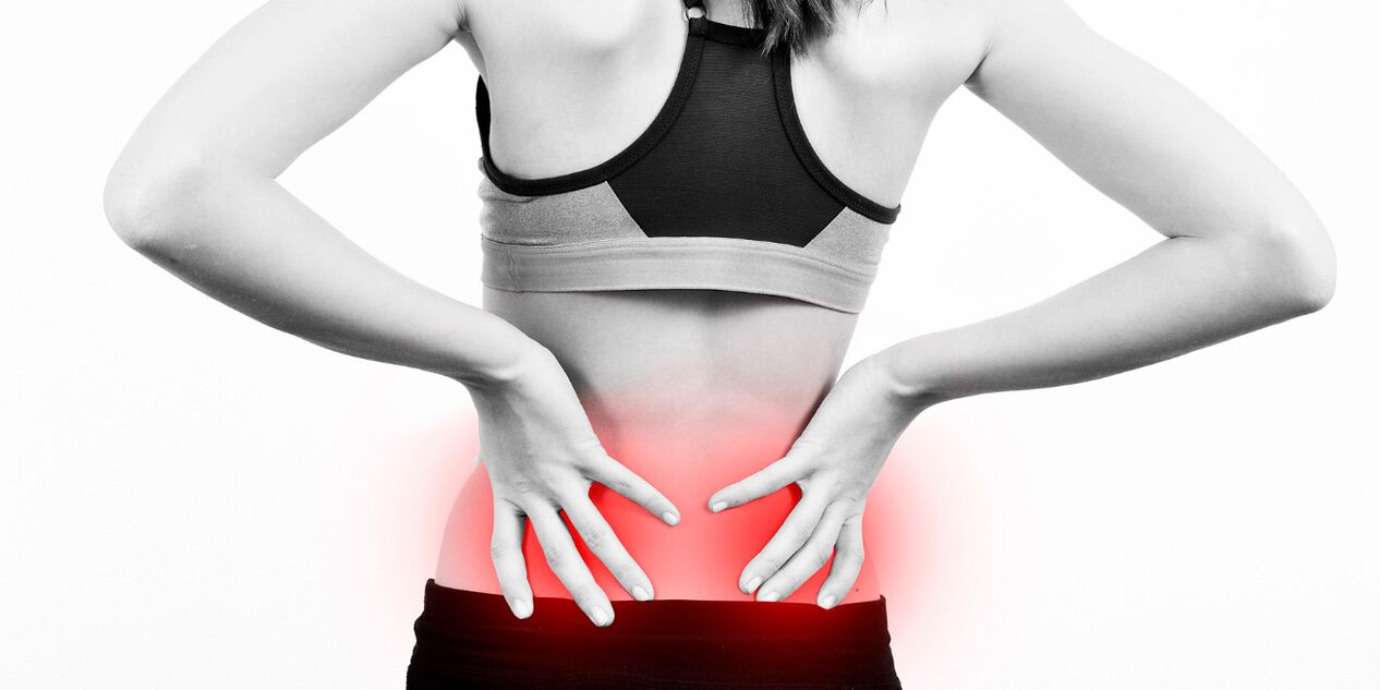 Symptome von Rückenschmerzen
